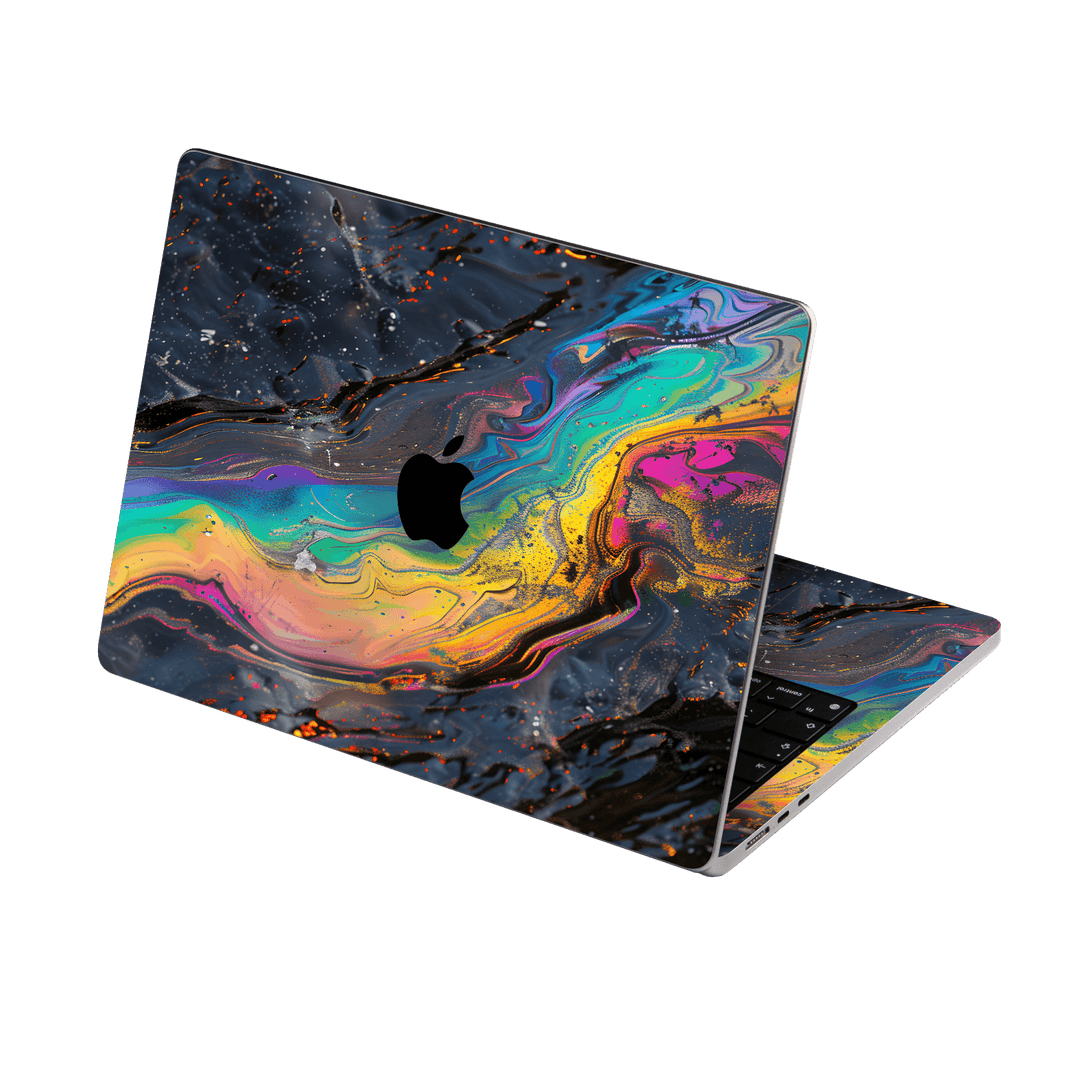 MacBook AIR 13.6" (2025, M4) Print Printed Custom SIGNATURE Aurora Auroria Stone Marble Rainbow Skin Wrap Sticker Decal Cover Protector by QSKINZ | QSKINZ.COM