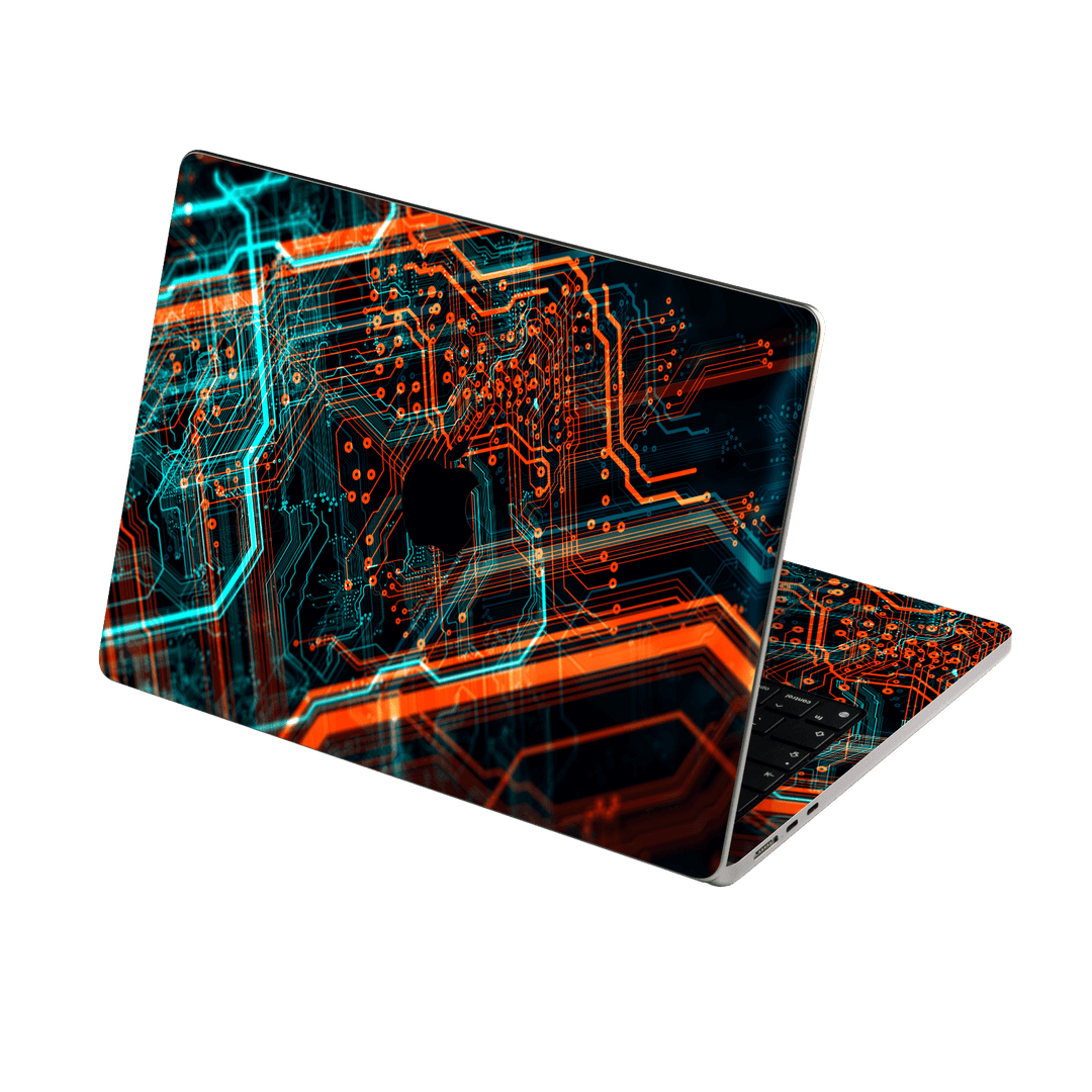 MacBook AIR 13.6" (2025, M4) Print Printed Custom SIGNATURE NEON PCB Board Skin Wrap Sticker Decal Cover Protector by QSKINZ | qskinz.com