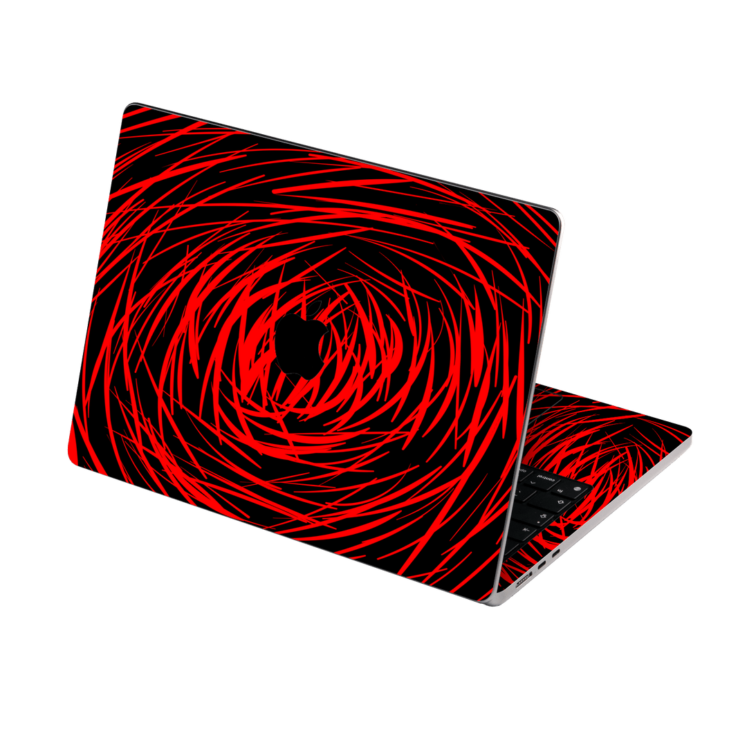 MacBook AIR 13.6" (2025, M4) Print Printed Custom SIGNATURE Quasar Red Mesh Skin Wrap Sticker Decal Cover Protector by QSKINZ | QSKINZ.COM