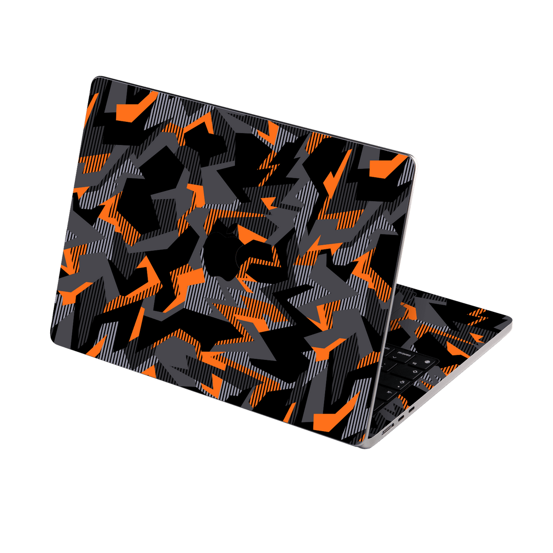 MacBook AIR 13.6" (2025, M4) Print Printed Custom SIGNATURE Sharp-Edged Orange Camo Camouflage Skin Wrap Sticker Decal Cover Protector by QSKINZ | qskinz.com