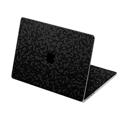 MacBook Air 15" (2025, M4) Luxuria Black Honeycomb 3D Textured Skin Wrap Sticker Decal Cover Protector by QSKINZ | qskinz.com