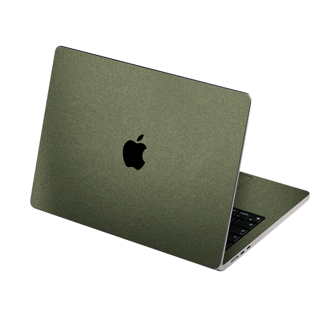 MacBook Air 15" (2025, M4) Military Green Metallic Skin Wrap Sticker Decal Cover Protector by QSKINZ | qskinz.com