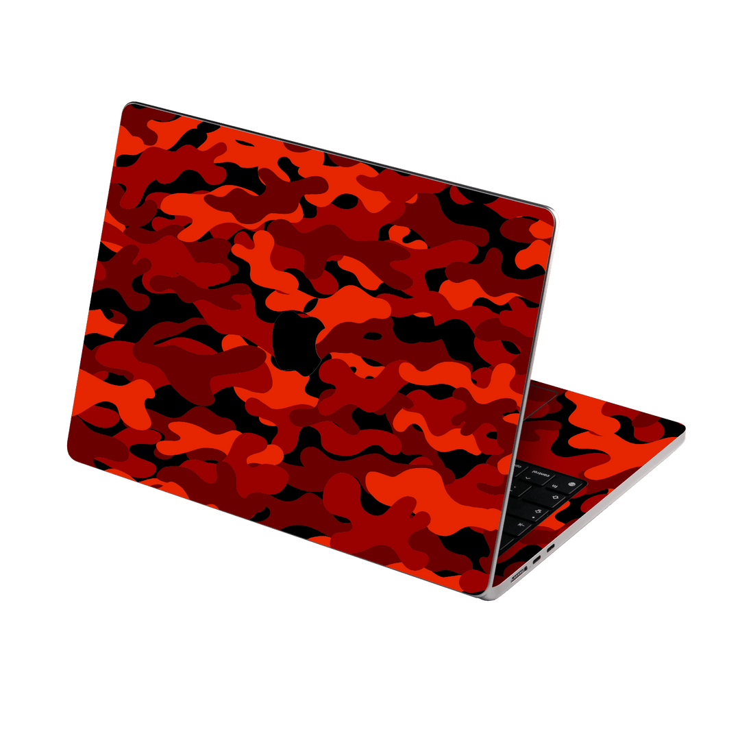  MacBook Air 15" (2025, M4) Print Printed Custom SIGNATURE Fire Red Camo Camouflage Skin Wrap Sticker Decal Cover Protector by QSKINZ | QSKINZ.COM