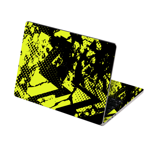 MacBook Air 15" (2025, M4) Print Printed Custom SIGNATURE Grunge Yellow Green Trace Skin Wrap Sticker Decal Cover Protector by QSKINZ | QSKINZ.COM