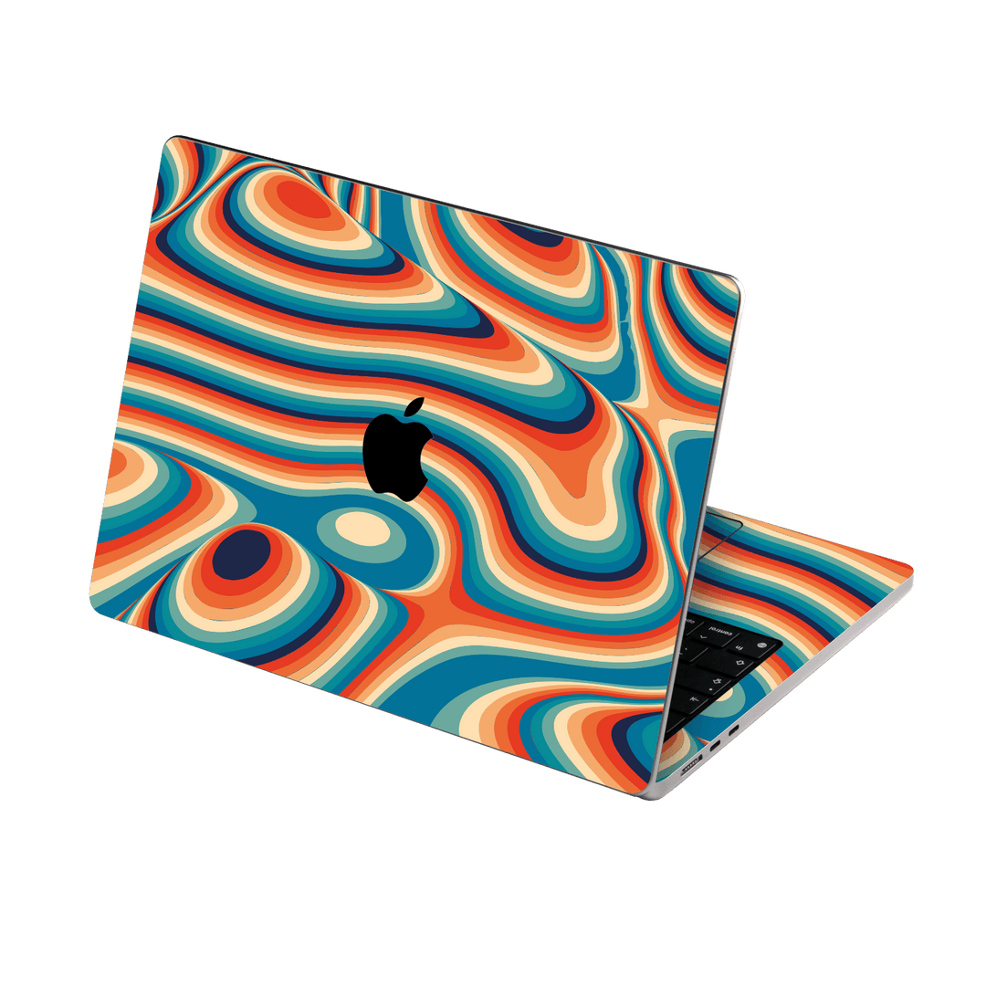 MacBook Air 15" (2025, M4) Print Printed Custom SIGNATURE Swirltro Swirl Retro 70s 80s Warm Colours Skin Wrap Sticker Decal Cover Protector by QSKINZ | QSKINZ.COM