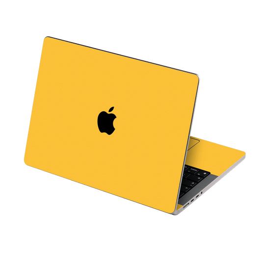 MacBook PRO 14” (2024, M4) Luxuria Tuscany Yellow Matt 3D Textured Skin Wrap Sticker Decal Cover Protector by QSKINZ | qskinz.com