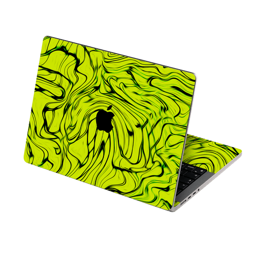 MacBook PRO 14” (2024, M4) Print Printed Custom SIGNATURE Hypnotic Green Electric Jade Skin Wrap Sticker Decal Cover Protector by QSKINZ | QSKINZ.COM