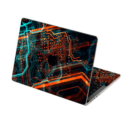 MacBook PRO 14” (2024, M4) Print Printed Custom SIGNATURE NEON PCB Board Skin Wrap Sticker Decal Cover Protector by QSKINZ | qskinz.com