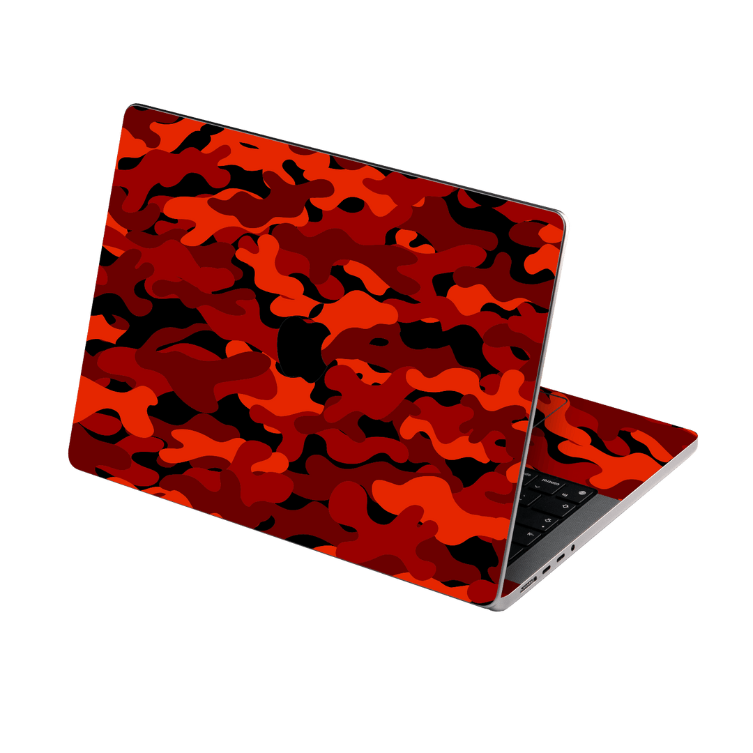 MacBook PRO 16" (2021/2023) Print Printed Custom SIGNATURE Fire Red Camo Camouflage Skin Wrap Sticker Decal Cover Protector by QSKINZ | QSKINZ.COM