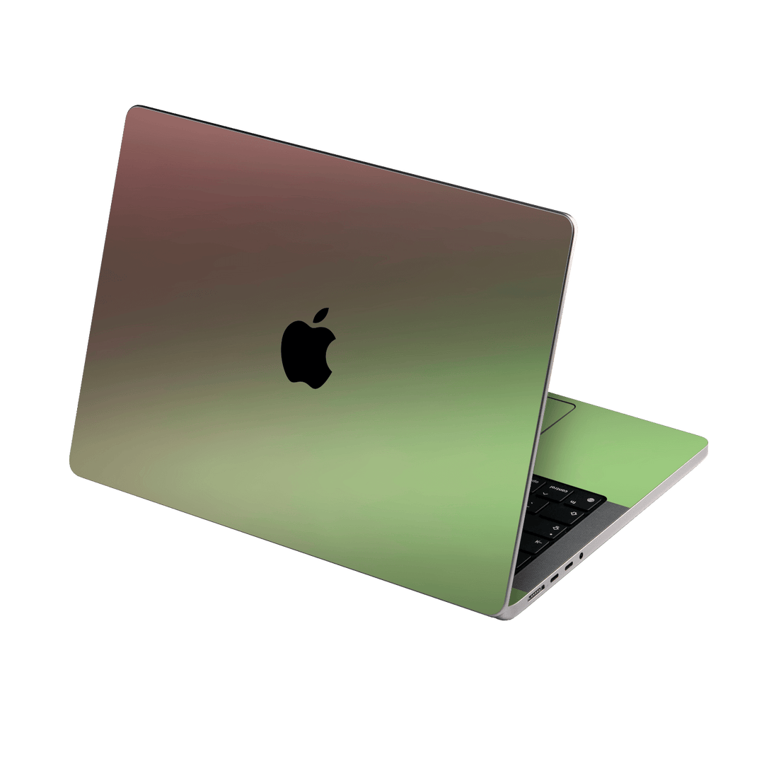 MacBook PRO 16” (2024, M4) Chameleon Avocado Colour-changing Metallic Skin Wrap Sticker Decal Cover Protector by QSKINZ | qskinz.com