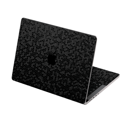 MacBook PRO 16” (2024, M4) Luxuria Black Honeycomb 3D Textured Skin Wrap Sticker Decal Cover Protector by QSKINZ | qskinz.com