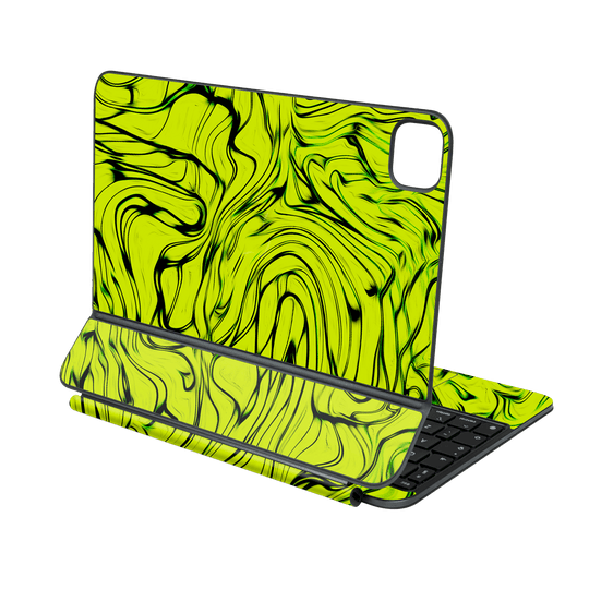 Magic Keyboard for iPad PRO 13” (M4, 2024) Print Printed Custom SIGNATURE Hypnotic Green Electric Jade Skin Wrap Sticker Decal Cover Protector by QSKINZ | QSKINZ.COM