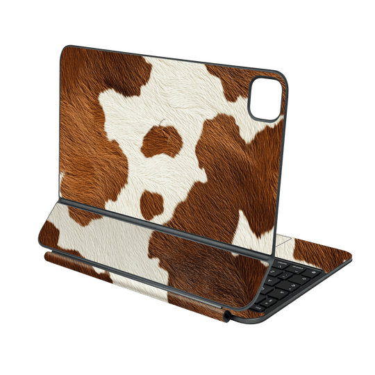 Magic Keyboard for iPad PRO 13” (M4, 2024) Print Printed Custom SIGNATURE MOO Cow Print Cowhide Skin Wrap Sticker Decal Cover Protector by QSKINZ | QSKINZ.COM