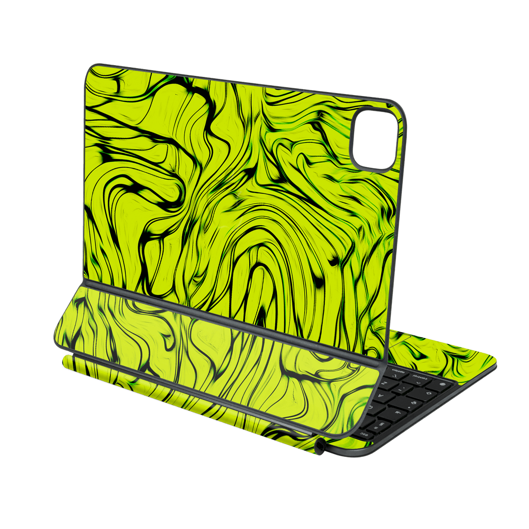 Magic Keyboard for iPad Pro 11” (M4, 2024) Print Printed Custom SIGNATURE Hypnotic Green Electric Jade Skin Wrap Sticker Decal Cover Protector by QSKINZ | QSKINZ.COM