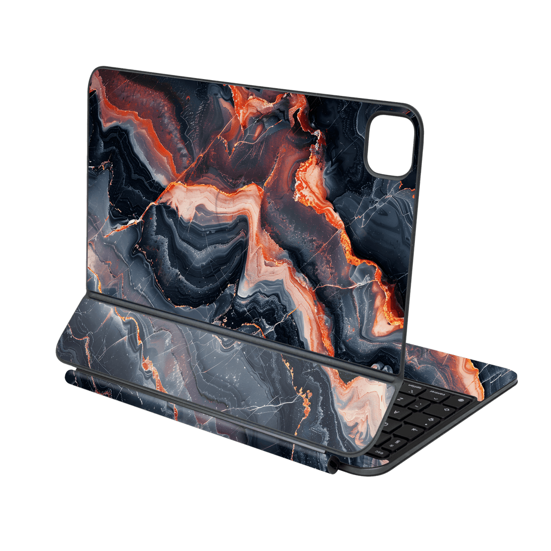 Magic Keyboard for iPad Pro 11” (M4, 2024) Print Printed Custom SIGNATURE Terra Noir Stone Marble Skin Wrap Sticker Decal Cover Protector by QSKINZ | QSKINZ.COM