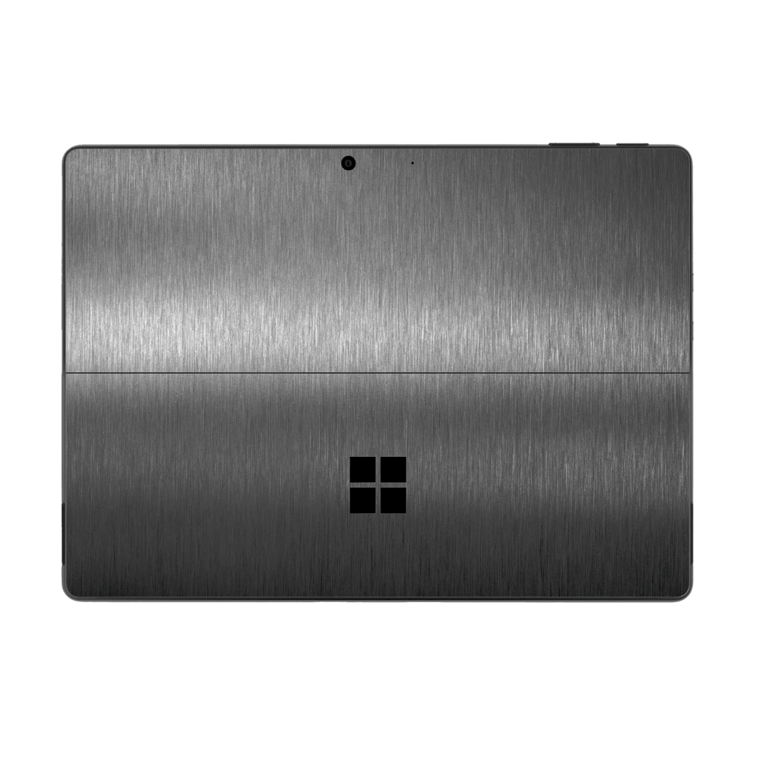 Microsoft Surface Pro 10 Brushed Metal Titanium Metallic Skin Wrap Sticker Decal Cover Protector by QSKINZ | qskinz.com