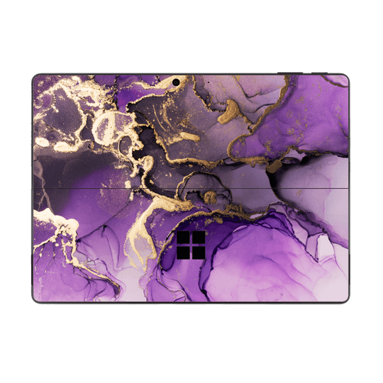 Microsoft Surface Pro 10 Print Printed Custom SIGNATURE AGATE GEODE Purple-Gold Skin Wrap Sticker Decal Cover Protector by QSKINZ | qskinz.com