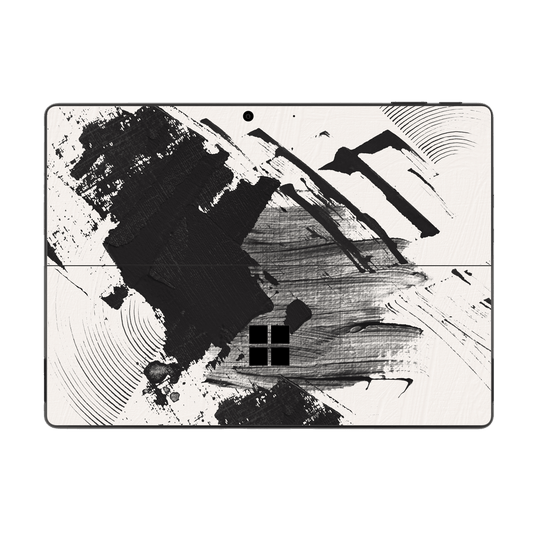 Microsoft Surface Pro 10 Print Printed Custom SIGNATURE Black and White Madness Skin Wrap Sticker Decal Cover Protector by QSKINZ | qskinz.com