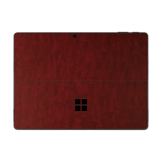 Microsoft Surface Pro 10 Scarlet Red Wood Wooden Satin Skin Wrap Sticker Decal Cover Protector by QSKINZ | qskinz.com