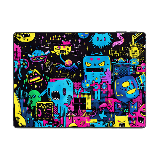 Microsoft Surface Pro 9 Print Printed Custom SIGNATURE Arcade Rave Gaming Gamer Pixel Skin Wrap Sticker Decal Cover Protector by QSKINZ | QSKINZ.COM