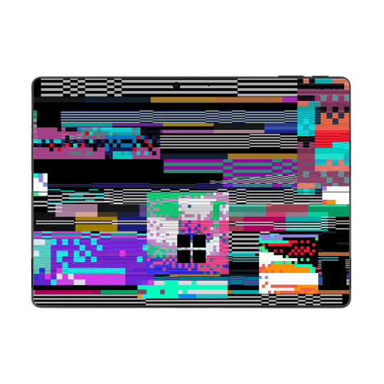 Microsoft Surface Pro 9 Print Printed Custom SIGNATURE Glitchscape Glitch No Signal Colours Skin Wrap Sticker Decal Cover Protector by QSKINZ | QSKINZ.COM