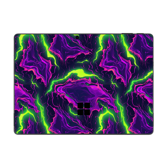 Microsoft Surface Pro 9 Print Printed Custom SIGNATURE Twisterra Twist Neon Purple Yellow Green Anime Skin Wrap Sticker Decal Cover Protector by QSKINZ | QSKINZ.COM