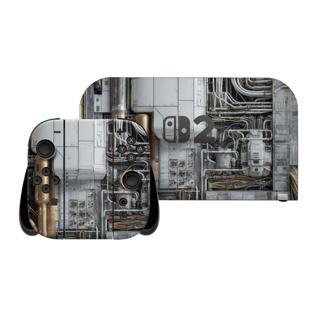 Nintendo Swirch 2 Custom Printed SIGNATURE “Industrial Metal Pipes” Skin Wrap Sticker Decal Cover Protector by QSKINZ | QSKINZ.COM