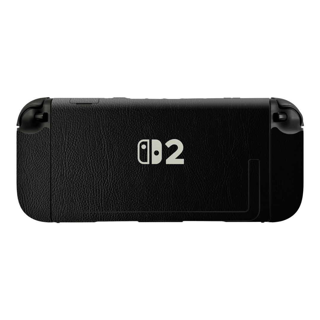 Nintendo Switch 2 Console Luxuria BLACK LEATHER Riders Skin Wrap Sticker Decal Cover Protector by QSKINZ | qskinz.com