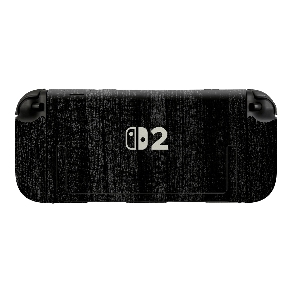 Nintendo Switch 2 Console Luxuria Black Charcoal Black Dragon Coal Stone 3D Textured Skin Wrap Sticker Decal Cover Protector by QSKINZ | qskinz.com