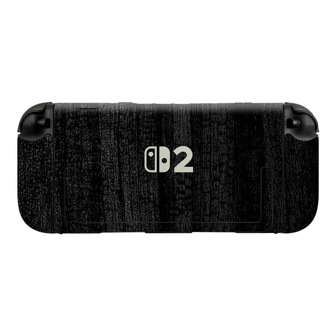 Nintendo Switch 2 Console Luxuria Black Charcoal Black Dragon Coal Stone 3D Textured Skin Wrap Sticker Decal Cover Protector by QSKINZ | qskinz.com