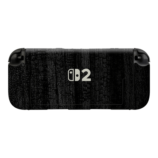 Nintendo Switch 2 Console Luxuria Black Charcoal Black Dragon Coal Stone 3D Textured Skin Wrap Sticker Decal Cover Protector by QSKINZ | qskinz.com