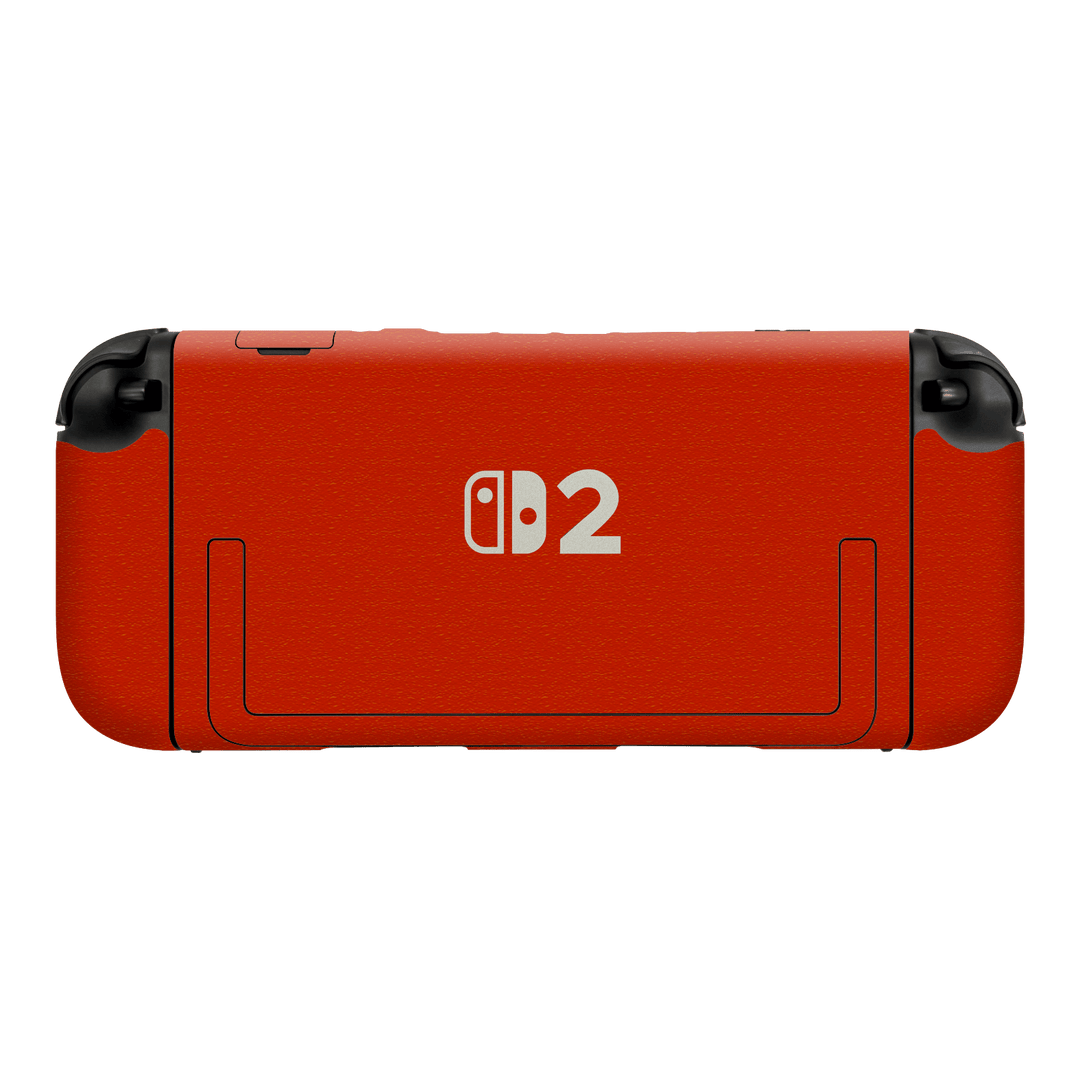 Nintendo Switch 2 Console Luxuria Red Cherry Juice Matt 3D Textured Skin Wrap Sticker Decal Cover Protector by QSKINZ | qskinz.com