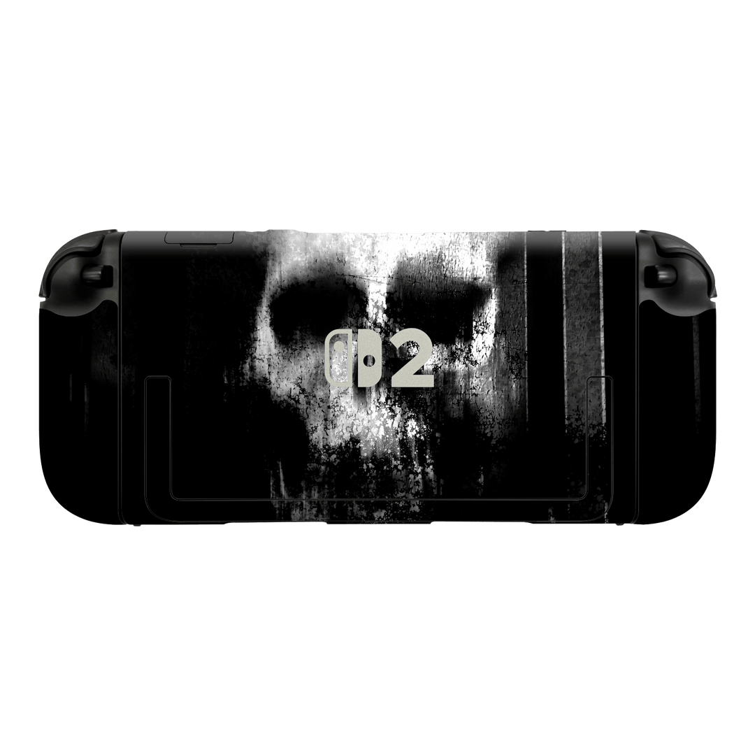 Nintendo Switch 2 Console Print Printed Custom SIGNATURE Horror Black & White SKULL Skin, Wrap, Decal, Protector, Cover by QSKINZ | qskinz.com