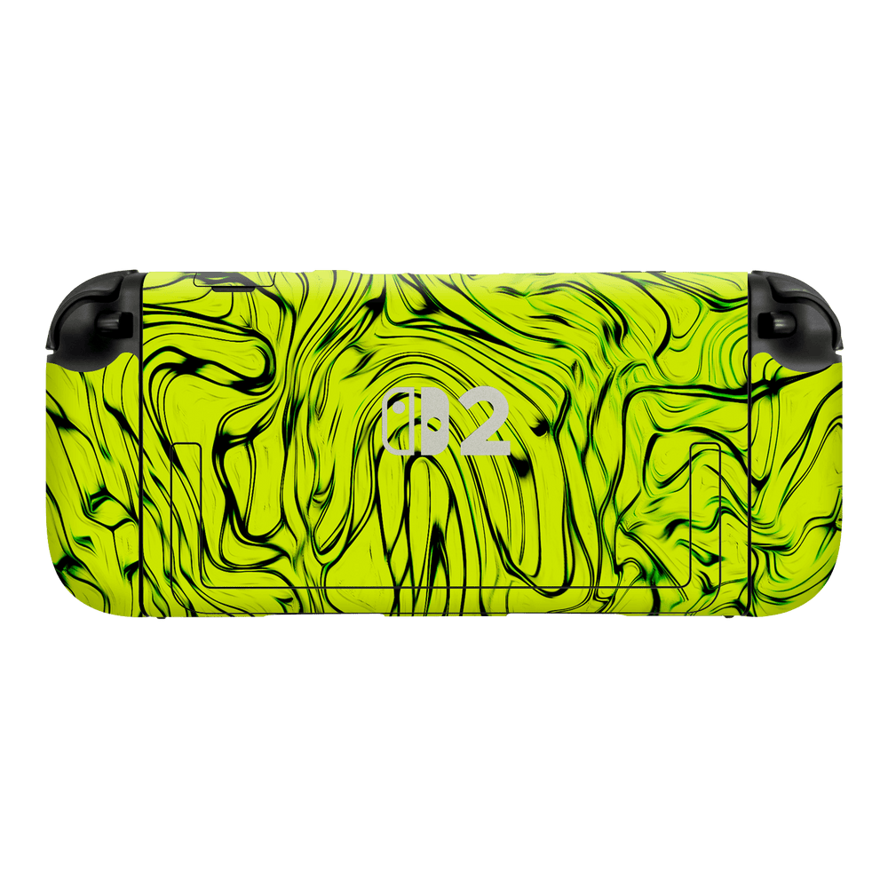 Nintendo Switch 2 Console Print Printed Custom SIGNATURE Hypnotic Green Electric Jade Skin Wrap Sticker Decal Cover Protector by QSKINZ | QSKINZ.COM