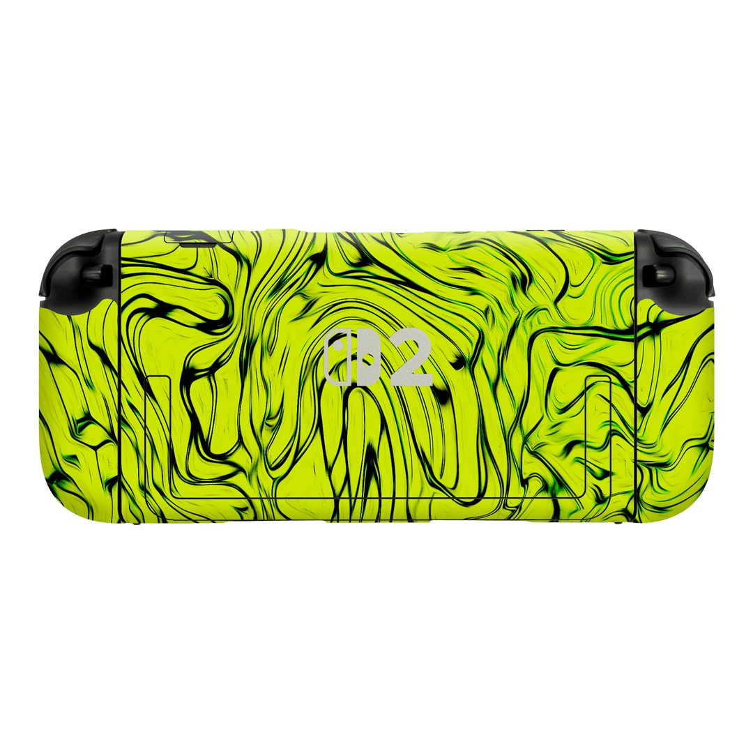 Nintendo Switch 2 Console Print Printed Custom SIGNATURE Hypnotic Green Electric Jade Skin Wrap Sticker Decal Cover Protector by QSKINZ | QSKINZ.COM