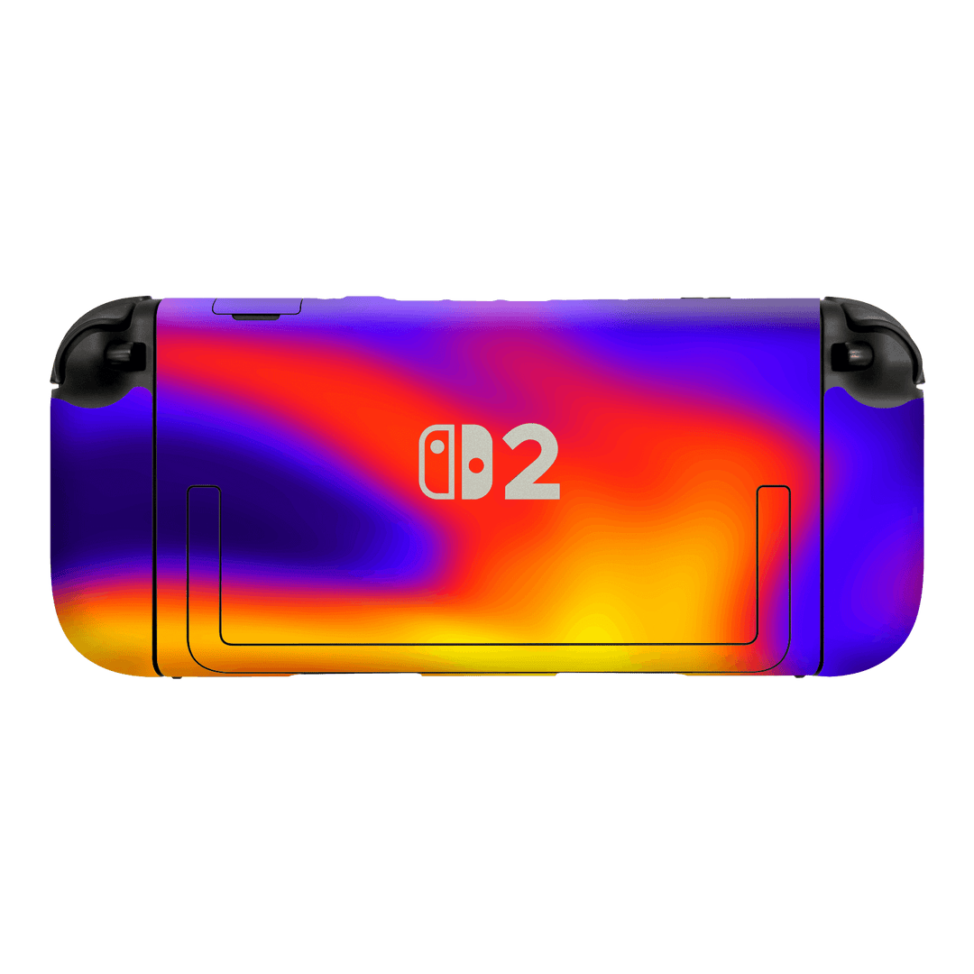 Nintendo Switch 2 Console Print Printed Custom SIGNATURE Infrablaze Infrared Thermal Neon Skin Wrap Sticker Decal Cover Protector by QSKINZ | QSKINZ.COM