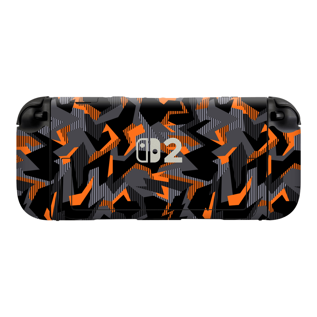Nintendo Switch 2 Console Print Printed Custom SIGNATURE Sharp-Edged Orange Camo Camouflage Skin Wrap Sticker Decal Cover Protector by QSKINZ | qskinz.com