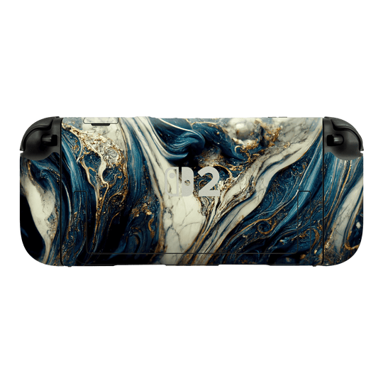 Nintendo Switch 2 Console Printed Custom SIGNATURE Agate Geode Naia Ocean Blue Stone Skin Wrap Sticker Decal Cover Protector by QSKINZ | qskinz.com