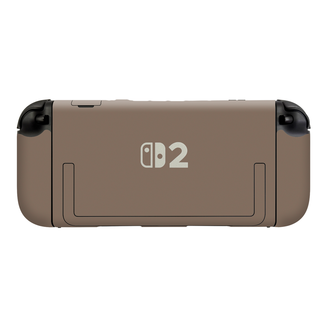 Nintendo Switch 2 Console Soft-Touch Matte StealthMatte Mocha Taupe Neutral Skin Wrap Sticker Decal Cover Protector by QSKINZ | qskinz.com