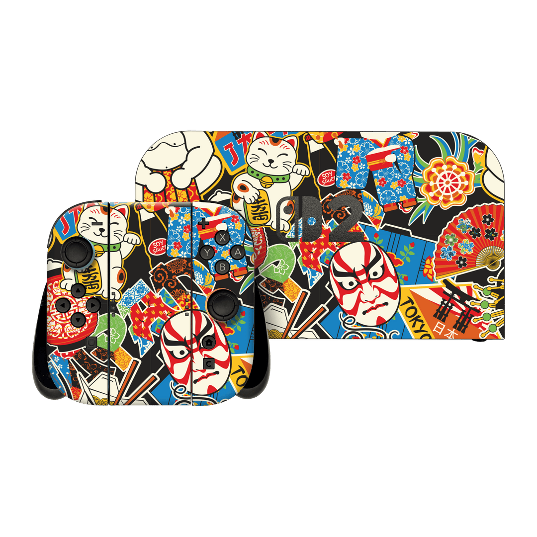 Nintendo Switch 2 Custom Printed SIGNATURE “Manga Tokyo Maneki” Japanese Art Skin Wrap Sticker Decal Cover Protector by QSKINZ | QSKINZ.COM