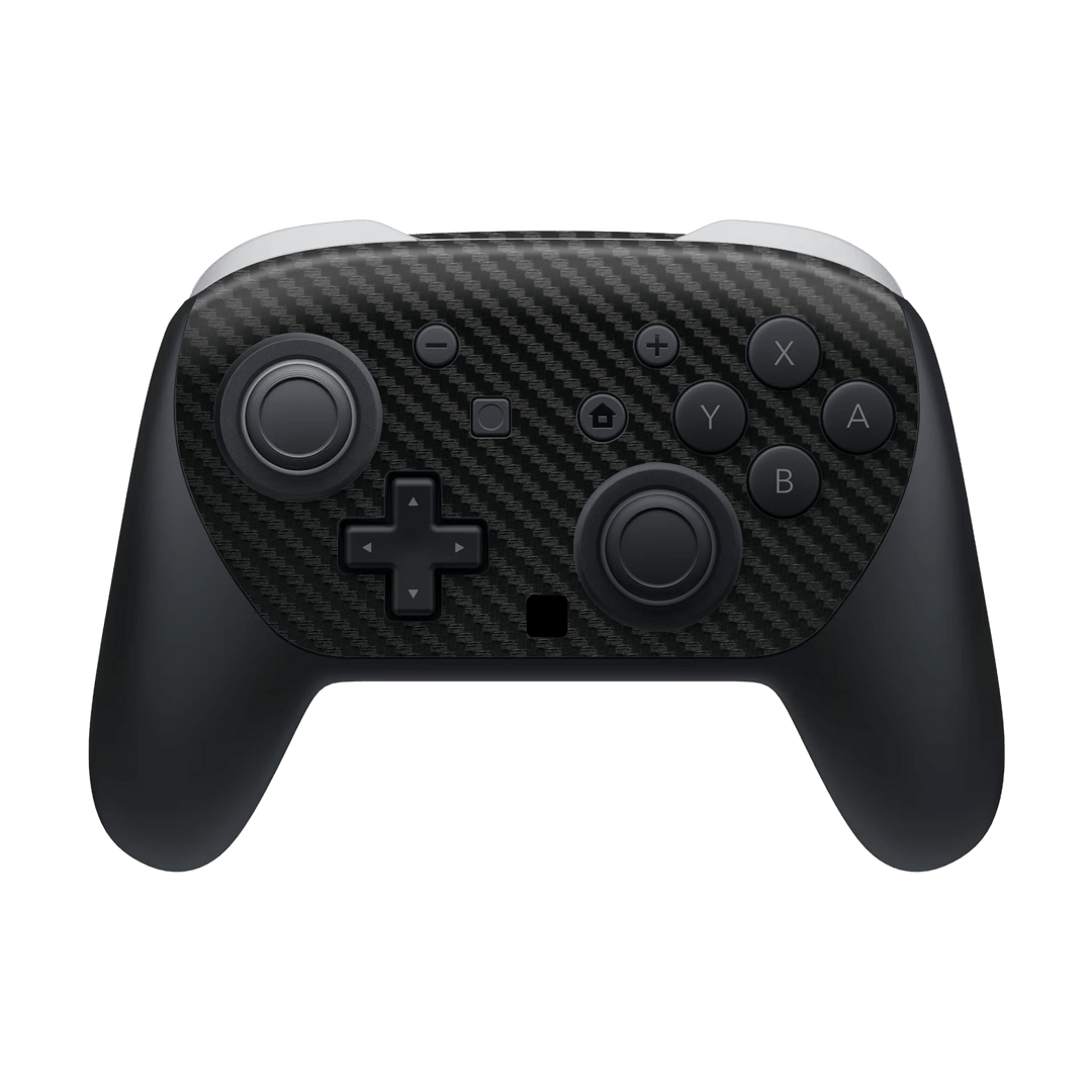 Nintendo Switch 2 PRO CONTROLLER Black 3D Textured Carbon Fibre Fiber Skin Wrap Sticker Decal Cover Protector by QSKINZ | qskinz.com
