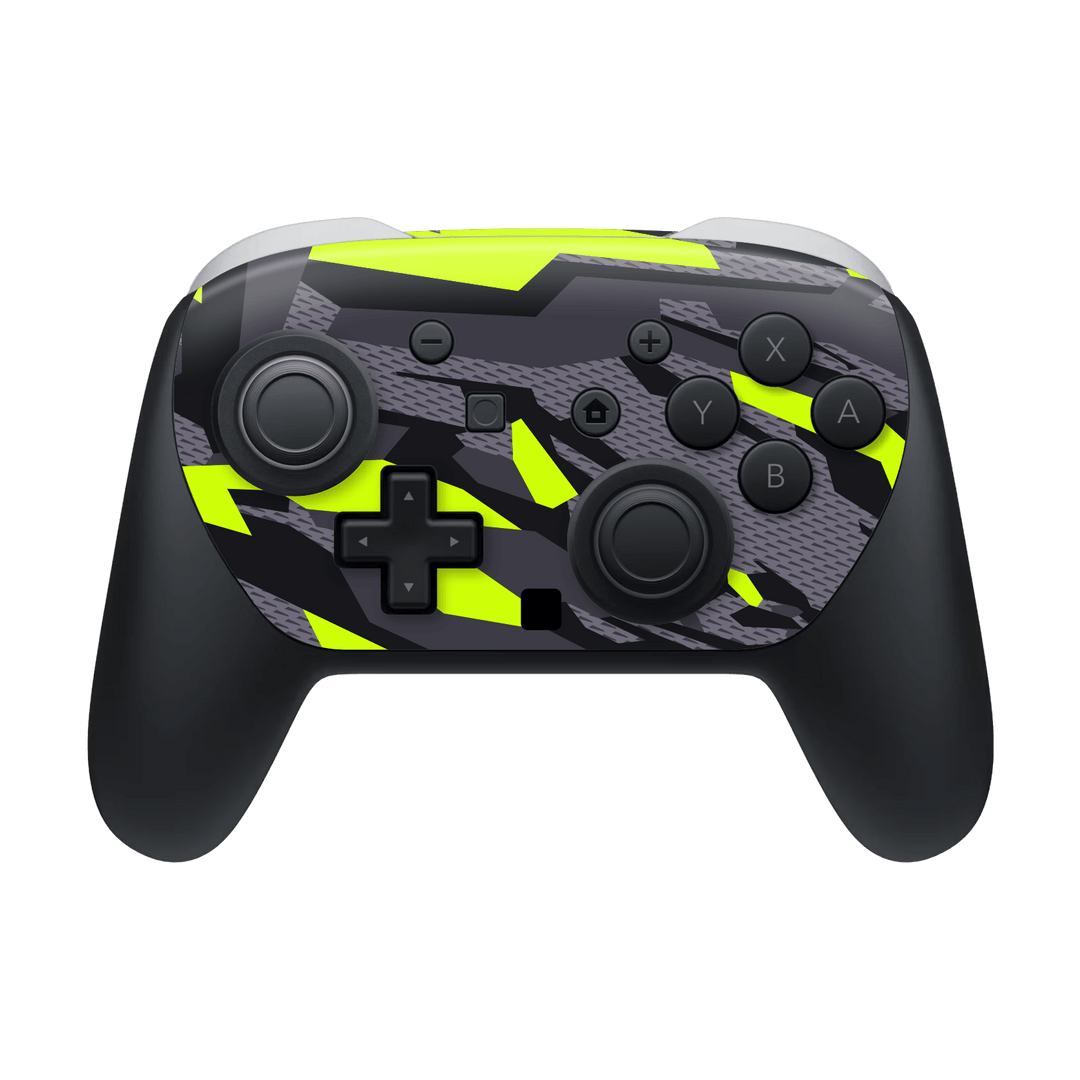 Nintendo Switch 2 PRO CONTROLLER Print Printed Custom SIGNATURE Abstract Green Camouflage Skin Wrap Sticker Decal Cover Protector by QSKINZ | qskinz.com
