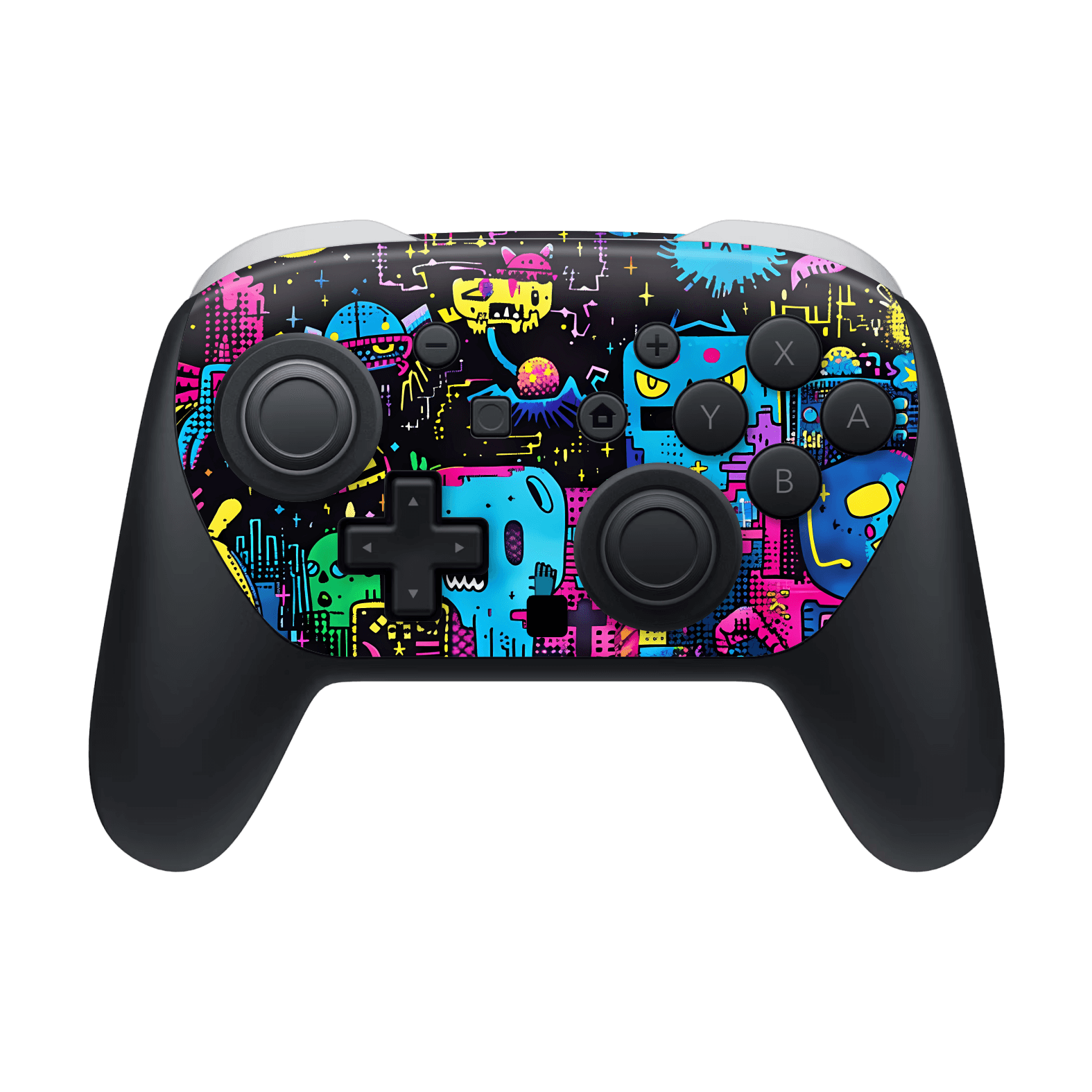 Nintendo Switch 2 PRO CONTROLLER Print Printed Custom SIGNATURE Arcade Rave Gaming Gamer Pixel Skin Wrap Sticker Decal Cover Protector by QSKINZ | QSKINZ.COM
