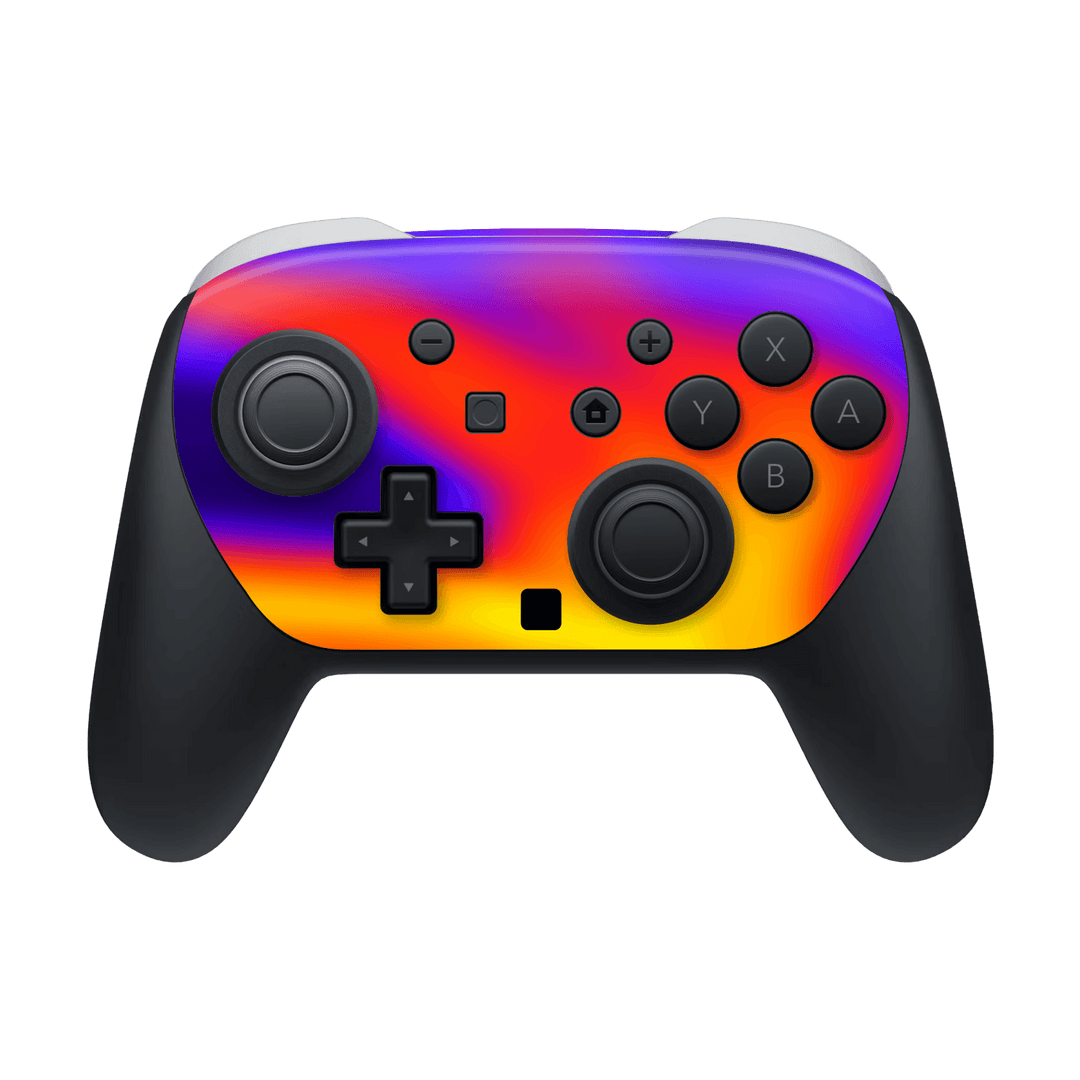 Nintendo Switch 2 PRO CONTROLLER Print Printed Custom SIGNATURE Infrablaze Infrared Thermal Neon Skin Wrap Sticker Decal Cover Protector by QSKINZ | QSKINZ.COM
