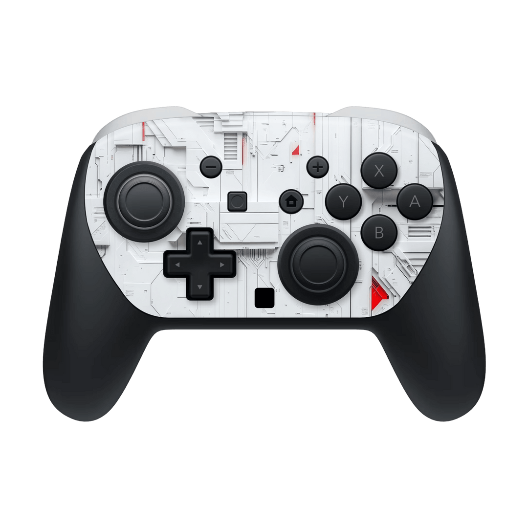 Nintendo Switch 2 PRO CONTROLLER Print Printed Custom SIGNATURE Interstellar White Spaceship Skin Wrap Sticker Decal Cover Protector by QSKINZ | QSKINZ.COM
