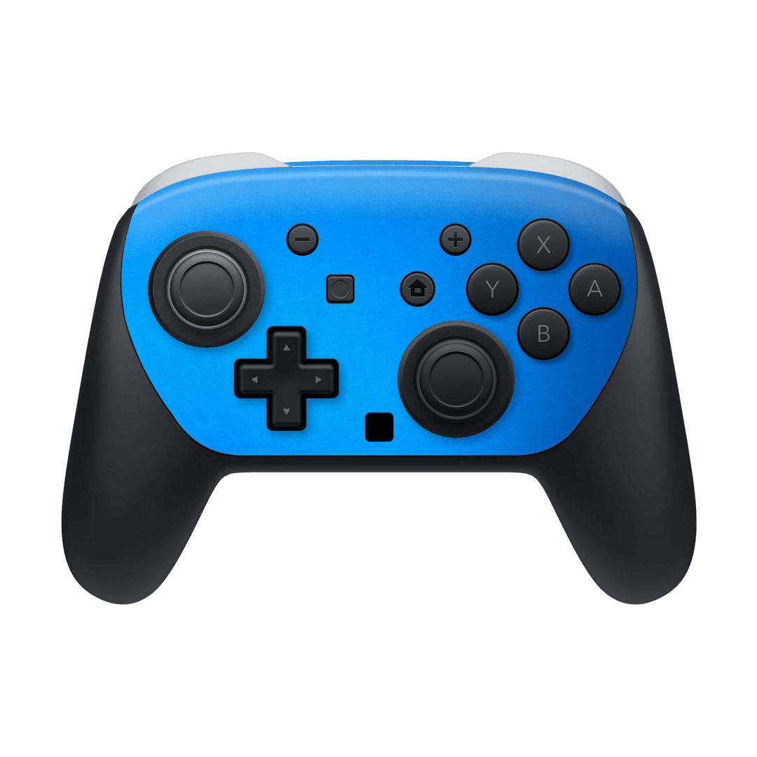 Nintendo Switch 2 PRO CONTROLLER Satin Blue Metallic Matt Matte Skin Wrap Sticker Decal Cover Protector by QSKINZ | qskinz.com
