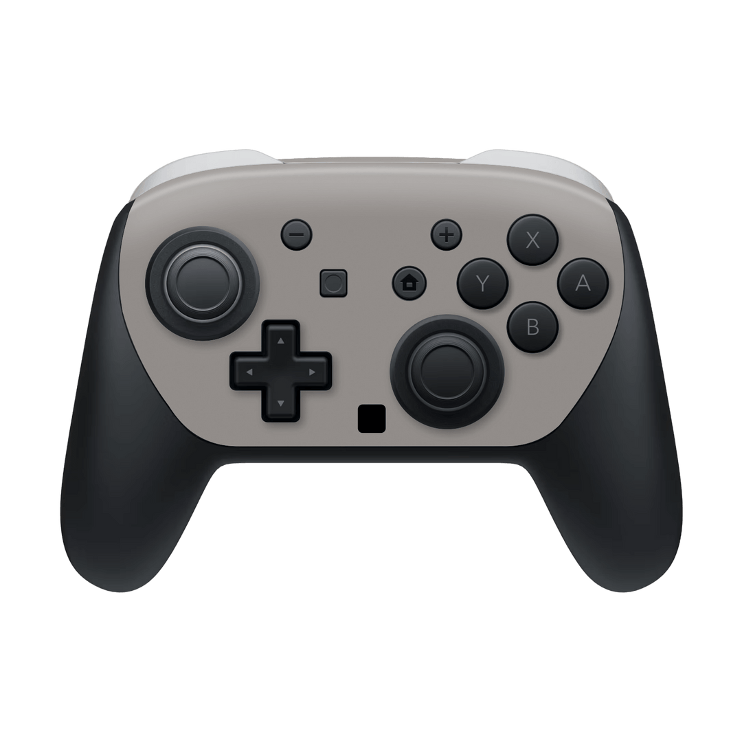 Nintendo Switch 2 PRO CONTROLLER Soft-Touch Matte StealthMatte Lunar Light Grey Skin Wrap Sticker Decal Cover Protector by QSKINZ | qskinz.com
