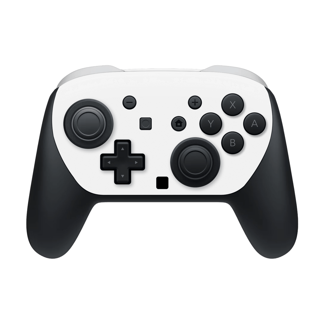 Nintendo Switch 2 PRO CONTROLLER Soft-Touch Matte StealthMatte Polar White Skin Wrap Sticker Decal Cover Protector by QSKINZ | qskinz.com
