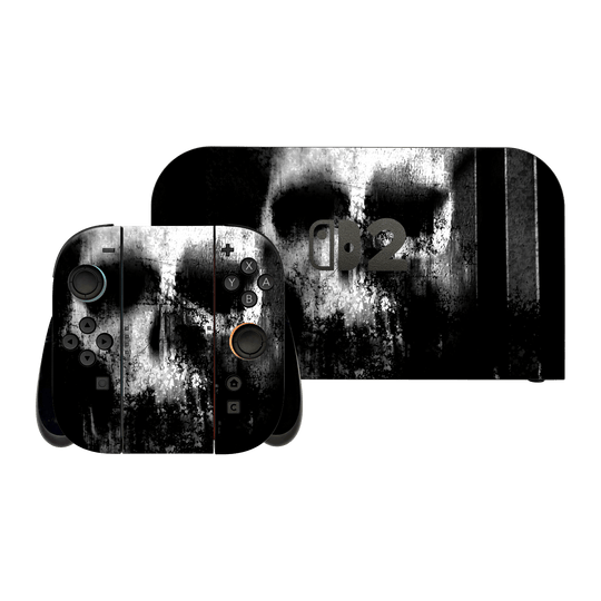 Nintendo Switch 2 Print Printed Custom SIGNATURE Horror Black & White SKULL Skin, Wrap, Decal, Protector, Cover by QSKINZ | qskinz.com