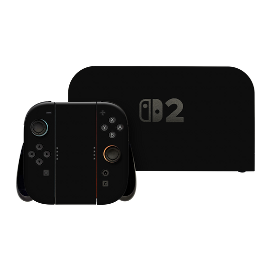 Nintendo Switch 2 Soft-Touch Matte StealthMatte Phantom Black Skin Wrap Sticker Decal Cover Protector by QSKINZ | qskinz.com
